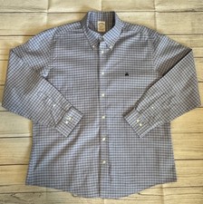 Brooks Brothers Regent Oxford Shirt Mens XL Light Blue Red Button Down Non- Iron