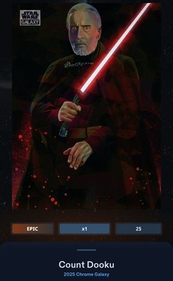 Count Dooku Atomic Refractor 150cc Epic Star Wars Card Trader Galaxy Chrome 2025