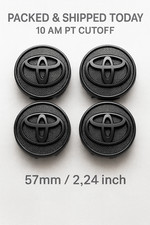 57mm Glossy Black Wheel Center Caps For Toyota 2.24 Inch Set Of 4