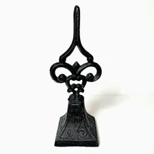 Cast Iron Fleur de Lis Fence Finial Post Topper Scroll Architectural Decor 9"