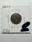 1877 Indian Cent VG Counterstamp Key Date Decent Eye Appeal Nice Strike