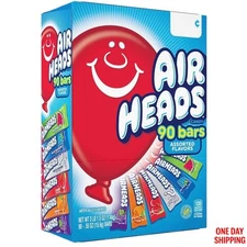 AirHeads Variety Pack 90 Count Assorted Flavors 0.55 oz Bulk Candy