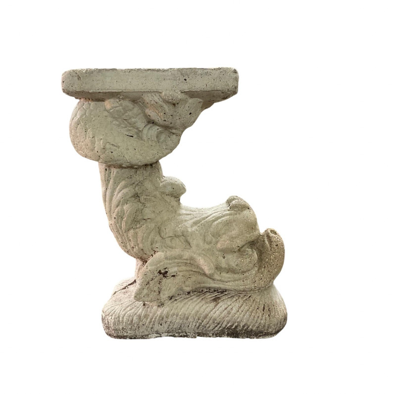 French Dolphin Composite Bench Base, Antique