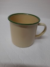 Vintage Enamel Mug Cup Camping Coffee Tea Yellow Outdoor Gift Home Picnic