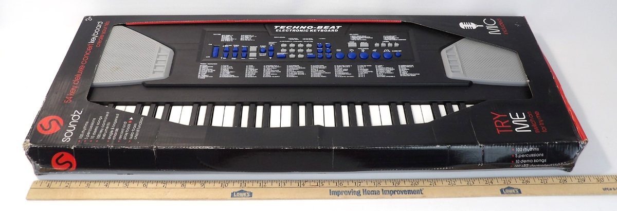 琴音ページ Soundz Black Deluxe Concert Keyboard 54 Keys with Mic New! Tested