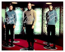 Leonard Nimoy William Shatner DeForest Kelley 8x10 Autograph Reprint Collectible