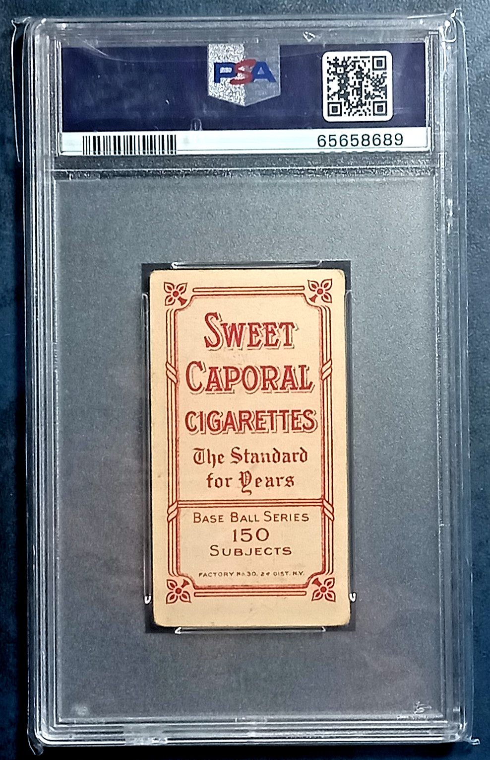 RUBE OLDRING 1909-11 T206 SWEET CAPORAL BASEBALL FIELDING #150/30 PSA 2.5 GOOD view 2