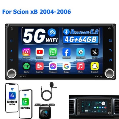 4+64G Android 15 Carplay Car Stereo Radio GPS Navi For Scion xB 2004-2006