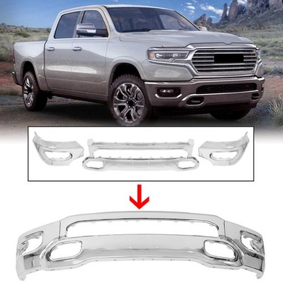 Chrome Front Bumper Face Bar Replace For Dodge Ram 1500 2019-2024 New