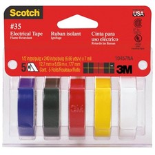 3M 10457 .5 x 240 in. Electrical Tape- 5 Pack