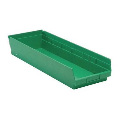 QUANTUM STORAGE SYSTEMS QSB114GN Shelf Bin,Green,Polypropylene,4 in 8C926