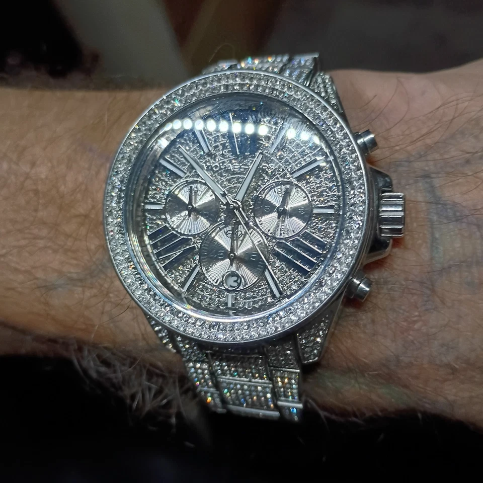 Michael Kors Wren 41.5 mm Silver Case Women's Wrist Watch, White Dial - (MK6317) - Image 3 of 4