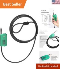6ft Python Cable Lock for Bike, Bicycle, Trail Camera, 4 Digit Combination Lo...