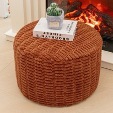Pouf Ottoman Round Ottoman Foot Rest Foot Stool Poufs for Living Room Bean Ba...