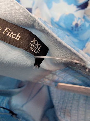 Neu mit Etikett Abercrombie & Fitch Damen Flirty Drama Babydoll Minikleid Gr. 2XL blau - Bild 11 von 13