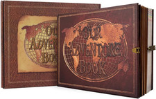 Our Adventure Book Scrapbook 180 Pages Photo Album, DIY Handmade Memory Travel D