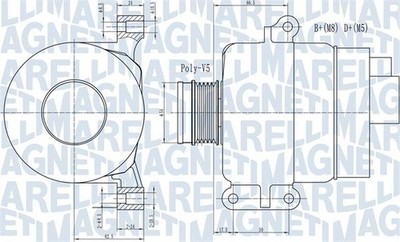 MAGNETI MARELLI LICHTMASCHINE GENERATOR 120A passend für ABARTH GRANDE PUNTO