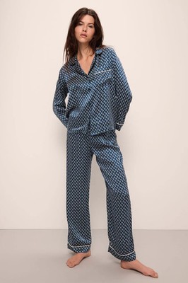 Eberjey Inez Washable Silk Printed Long PJ Set - CHOOSE COLOR - CHOOSE SIZE -NEW