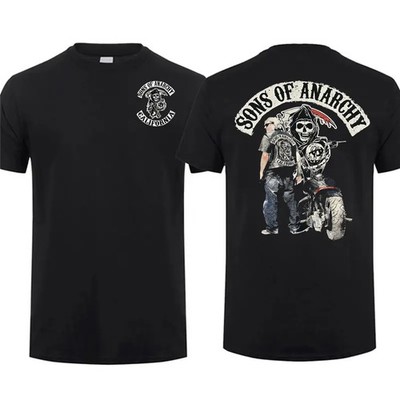 Sons of Anarchy California Shirt Skull Reaper Biker Motorcycle Tee SAMCRO