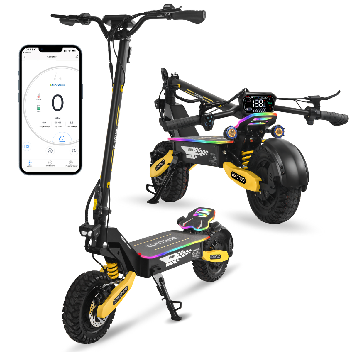 EOEOTWO 2400W Dual Motor Electric Scooter Adults 40MPH 43Mi 11 EOEOTWO 2400W Dual Motor Electric Scooter Adults 40MPH 43Mi 11