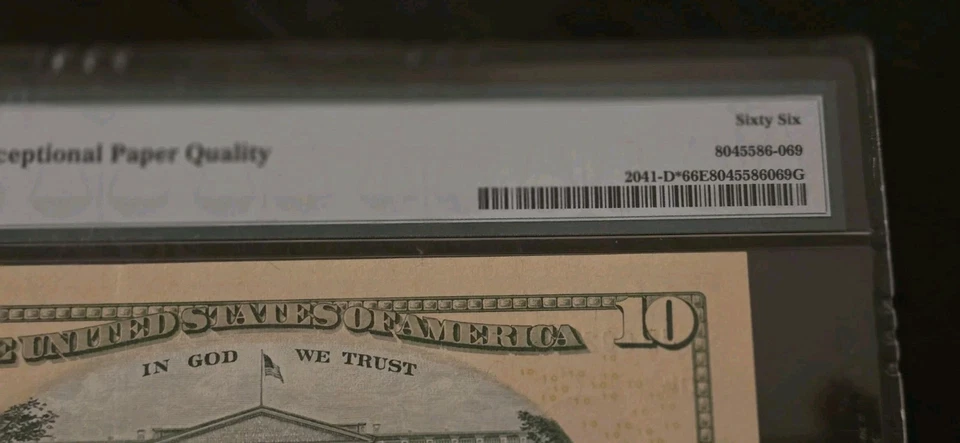 2009 $10 STAR Cleveland Federal Reserve Note Graded PMG 66 Replacement Bill  - Image 4 of 4