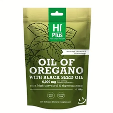 Oil of Oregano with Black Seed6000mg 300 Softgels Immune & Digestive Suppor High