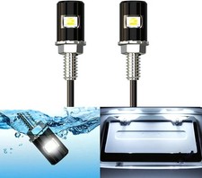 2x License Plate Lighttag Screw Bolt Lamp12v White Led Bulb For Car Motorcycle