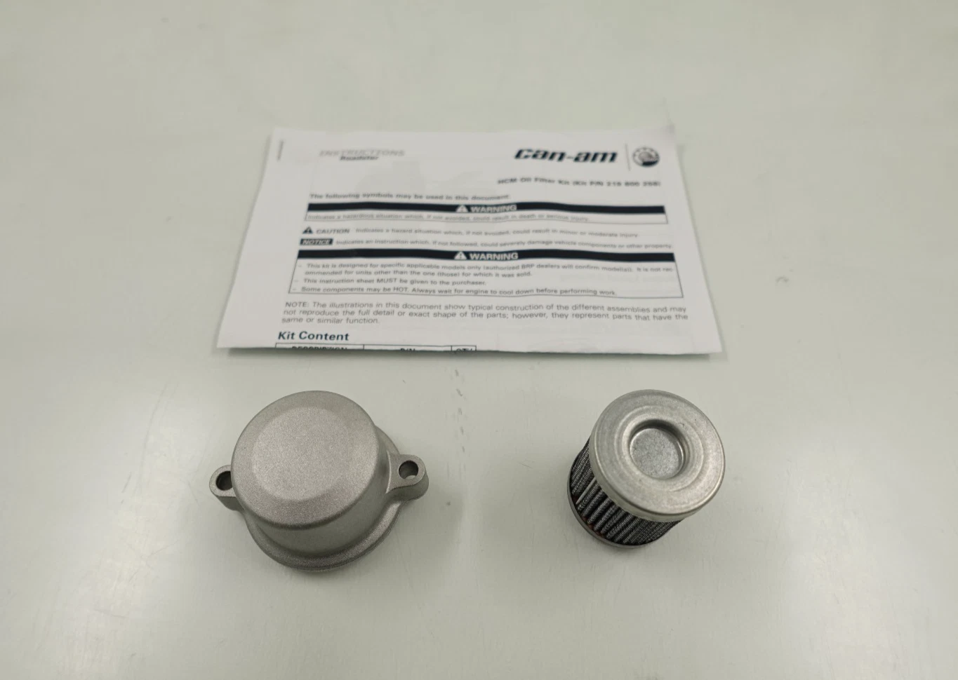 NEW Can-Am Roadster OEM Oil Filter Kit 219800258