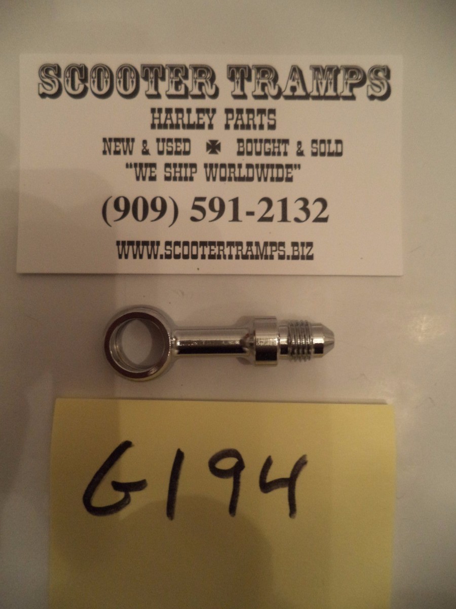 Harley Vintage Chrome AN-3 x 12mm Straight Brake Fitting (#G194