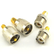 SMA-UHF RF Connectors Kit SMA to UHF PL259 SO239 4 Type Set SMA Jack/Plug to