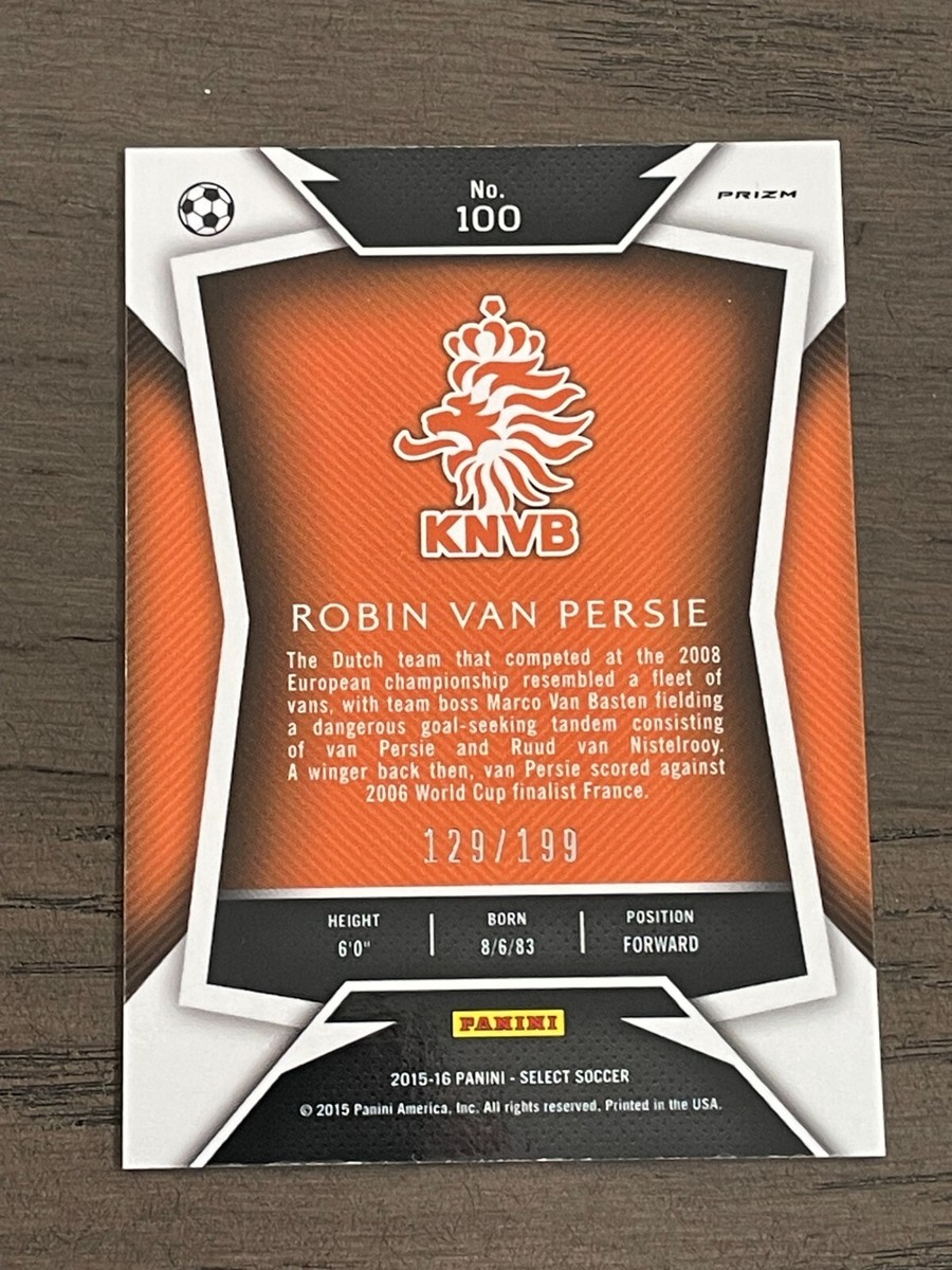 2015-16 Panini Select Red Prizm Robin Van Persie #100 Netherlands