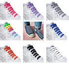 Easy No Tie Elastic Silicone Shoe Laces For Adults & Kids Trainers Shoes Canvas