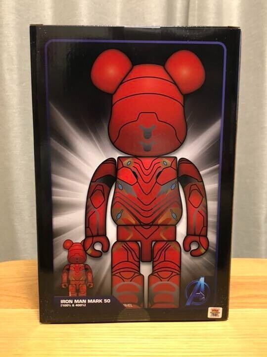 Medicom Toy BE@RBRICK IRON MAN MARK 50 100％ 400％ BEARBRICK figure MARVEL