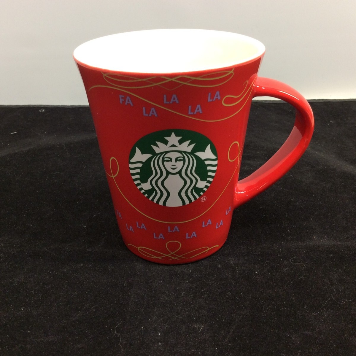 Starbucks 10 oz Coffee Cup Mug Red FA LA LA LA Holiday Christmas Mermaid  2020 | eBay