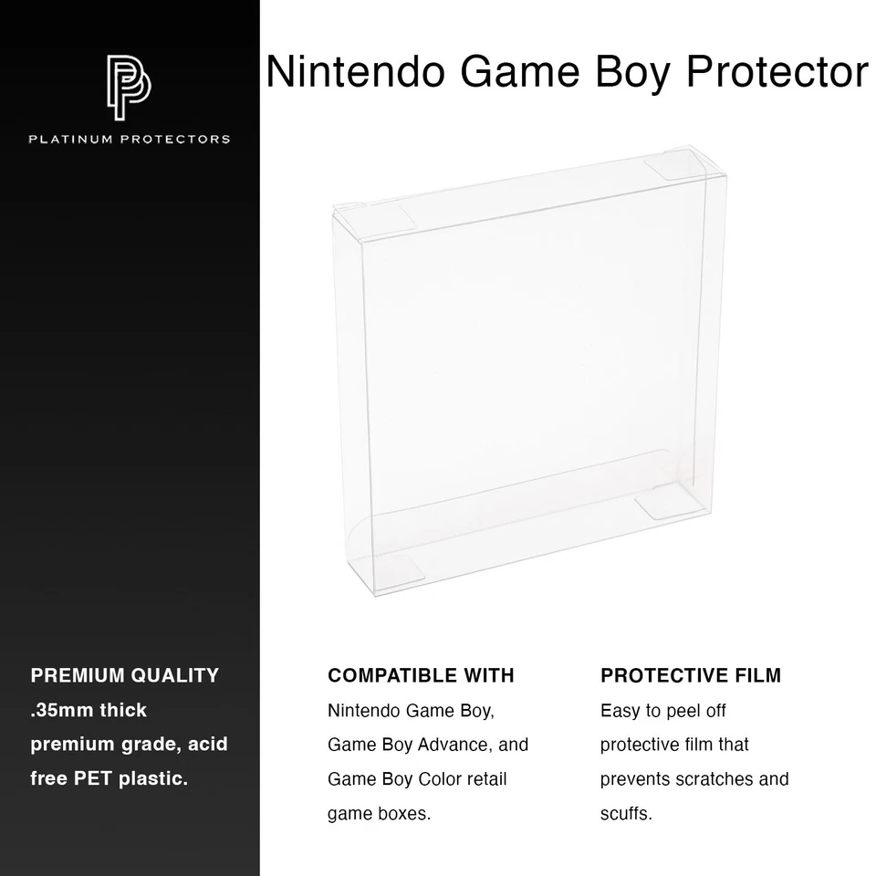 Nintendo Game Boy Advance Game Box Protector Case Clear Plastic Thick Sleeve - Image 2 of 4