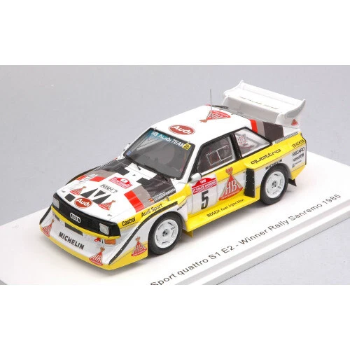 Modellini statici di auto da corsa Rally Spark per Audi