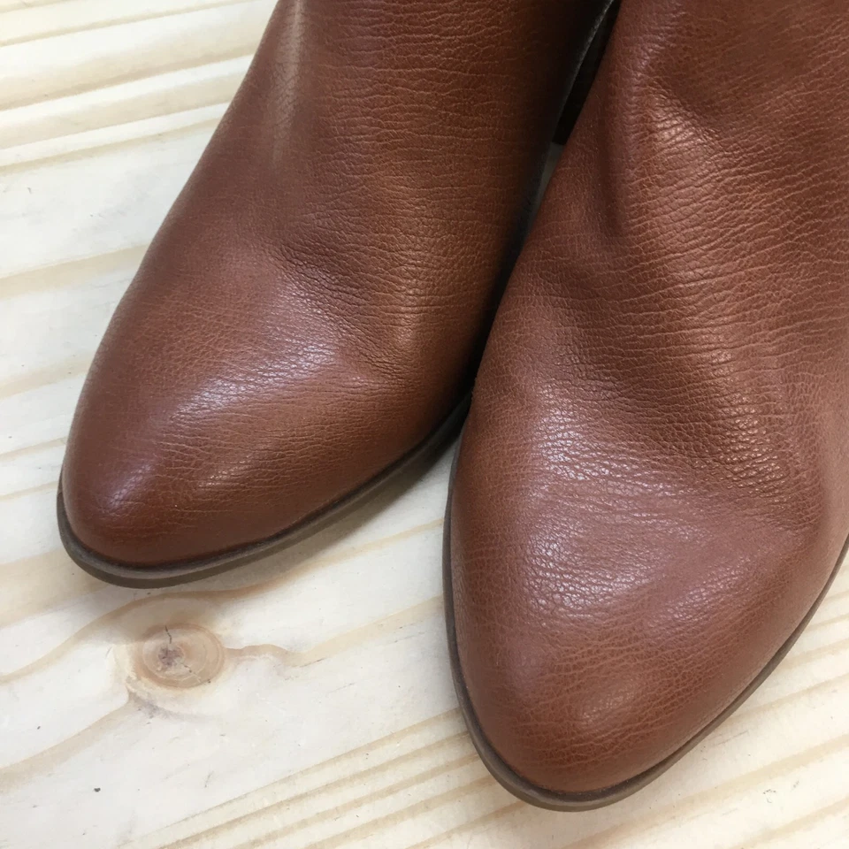 Style & Co Botas Mujer 10 M Monyaa Botines Tacones Cuero Marrón Cremallera Trasera Foto 4 de 4