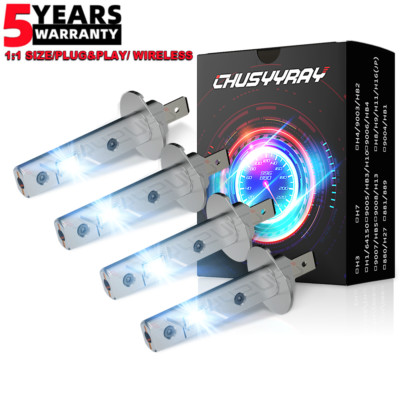 FIT Acura RSX 2004-2002 - H1+H1 LED Headlight Combo Bulb Kit High+Low Beam 6500K