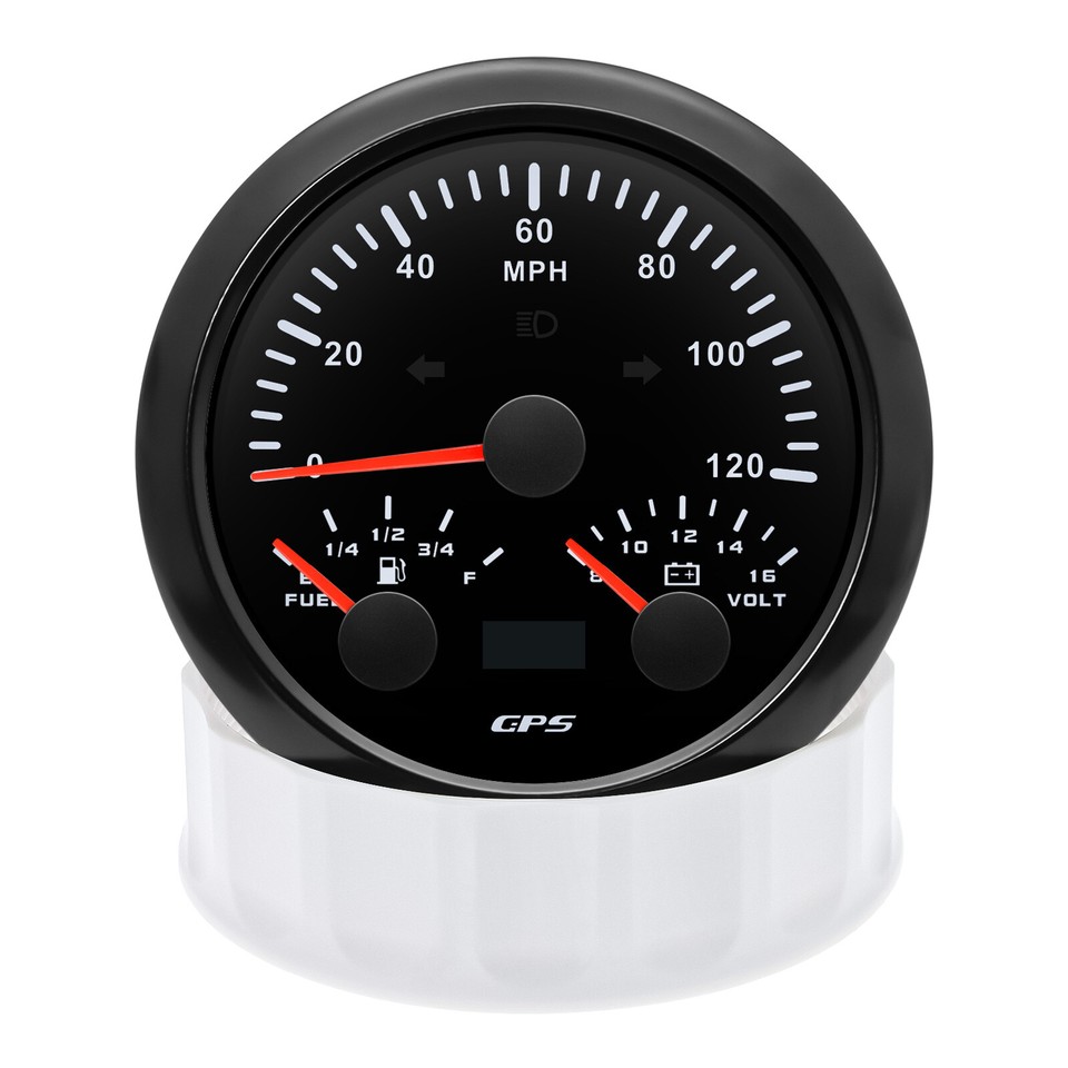 ARTILAURA 85mm GPS Speedometer & 6-Gauge Set – 160MPH, Fuel, Oil, Temp, Volt For 12/24V