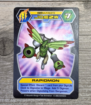 Digimon D-Tector RAPIDMON Card 2002 Bandai DT-50 Ultimate, JQEZW