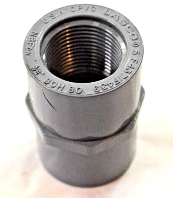 Lasco CPVC 3/4'' Slip x 3/4'' Thread Union Coupler Schedule 80 F437/F439