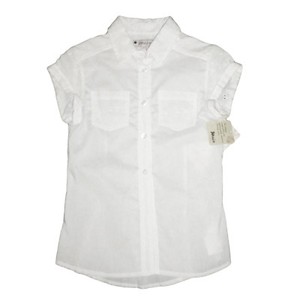 camisa blanca manga corta niña