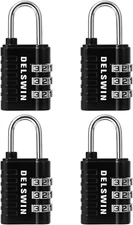 Candado De Combinacion 3 Dígitos Juego De 4 Candados De Combinacion Reiniciables