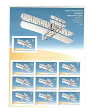 Scott  #3783... 37 Cent...First Flight... Pane of  10
