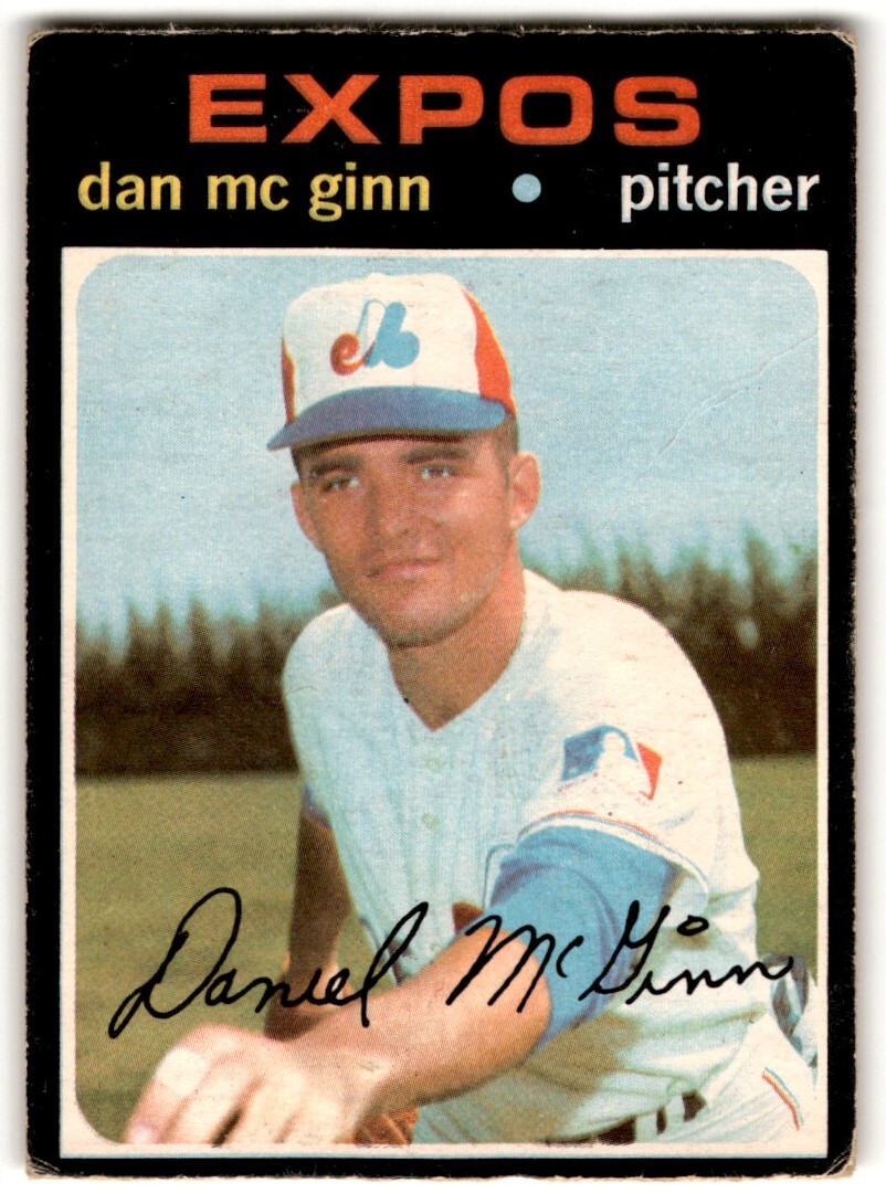 1971 O-Pee-Chee Dan McGinn #21 SMALL CREASE Montreal Expos
