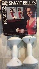 Vintage Pair DP Princess Smart Belles Hand Weights Dumbbells 3.3 lb Each Cracked