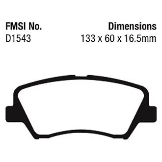 Pastillas de freno delanteras EBC Redstuff cerámica bajo polvo para Hyundai Elantra 12-16 Foto 4 de 4