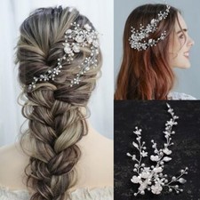 Handmade Bridal Hair Clip Wedding Hair Accessories Custom Style Pearl Crystal
