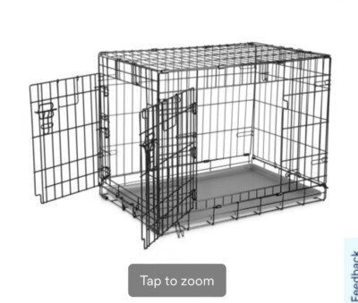 EveryYay (M) 2-Door Folding Dog Crate, 30.9
