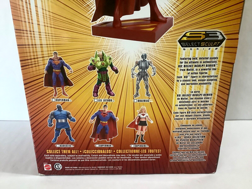 New Rare DC Super Heroes S3 SELECT SCULPT SERIES 13” Tall SUPERMAN 2006 Mattel - Picture 9 of 11